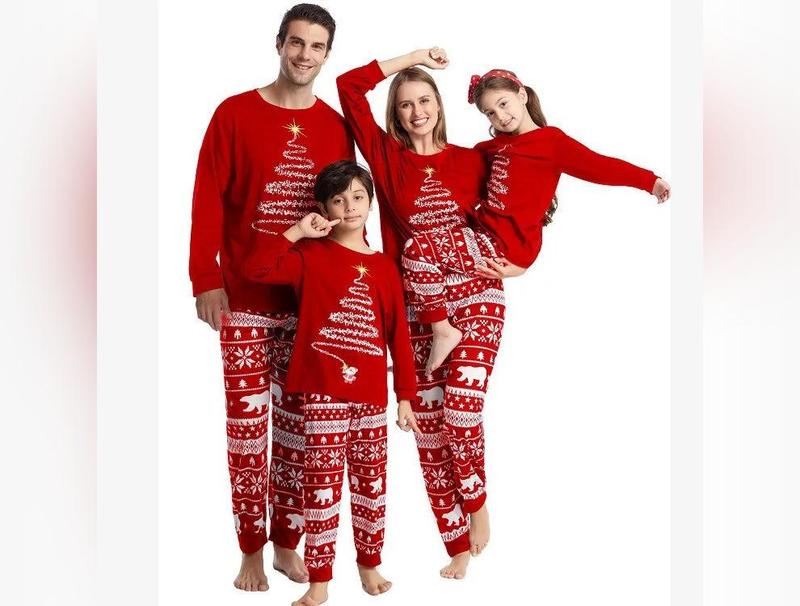 Family Matching Christmas Pajamas Set 2024 Xmas Father Mother Daughter Family Look Clothes Adult Kids Sleepwear Pyjamas Outfits