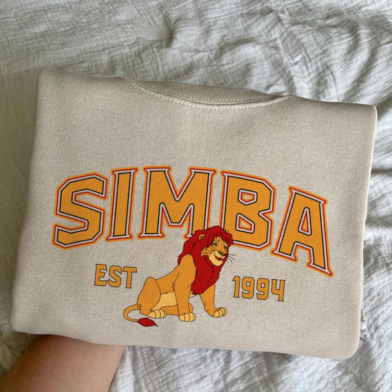 Simba and Nala Print Sweatshirts, Lion King Shirts, Trending Crewneck, Couple Shirt, Gift For Friends Shirt, Father's Day Shirts PNIS075-076