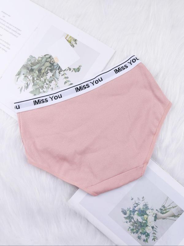  Letter Tape Knicker, Comfy Breathable Seamless Panties, Women's Fall Underwear for Daily Wear, Underwear for Women, Fall Wear 2024, Fall Wear Black Girl