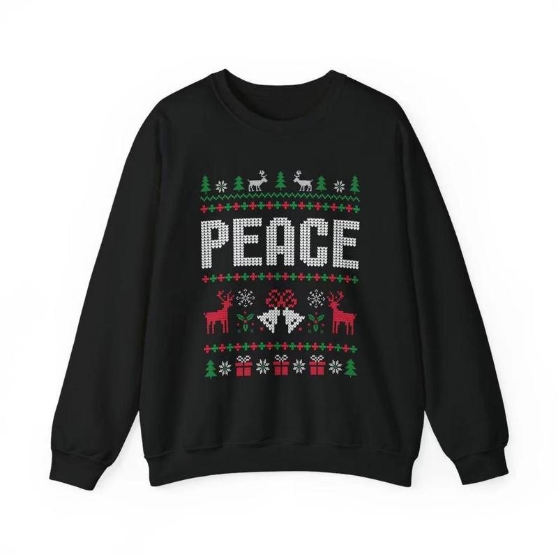 Matching Christmas Sweatshirts for Couples, Hilarious Ugly Sweaters, I Come in Peace Holiday Shirts Gifts for Couples, Gifts for Families, Full Size