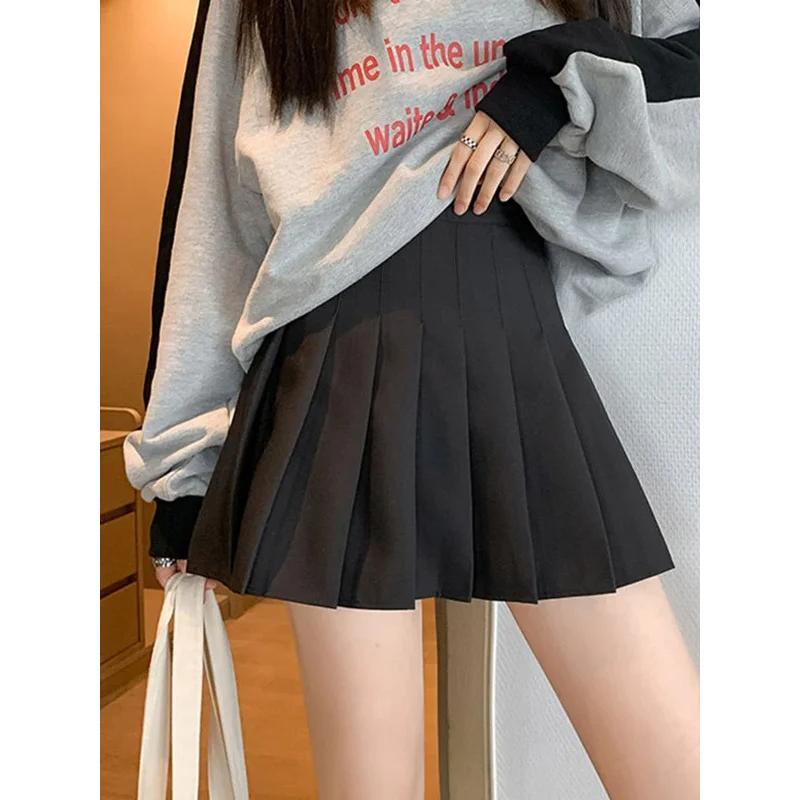 Sexy Women Pleated Skirts High Waist Summer Vintage Mini Skirts Korean Tennis Student White Designed Dance Skirt Womenswear Bottom Womenswear Bottom