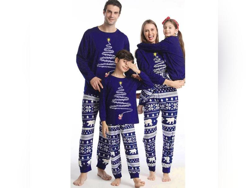 Family Matching Christmas Pajamas Set 2024 Xmas Father Mother Daughter Family Look Clothes Adult Kids Sleepwear Pyjamas Outfits