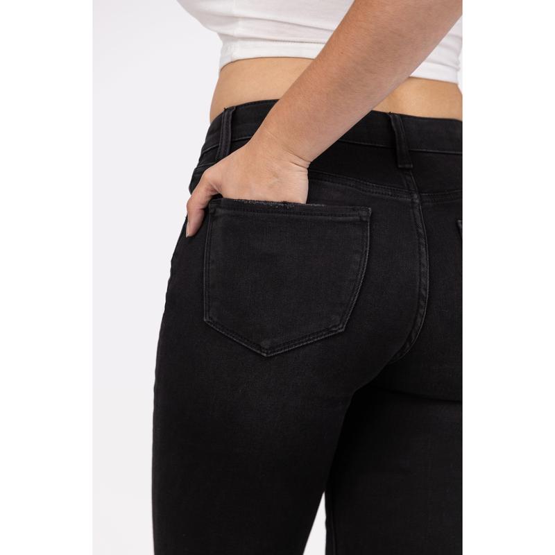 Fraying At The Edge from Lovervet: Mid-Rise Crop Flare Denim