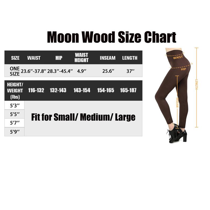 Moon Wood 7 Pack Women’s Fleece Lined Leggings High Waist Soft Stretchy Winter Warm Leggings