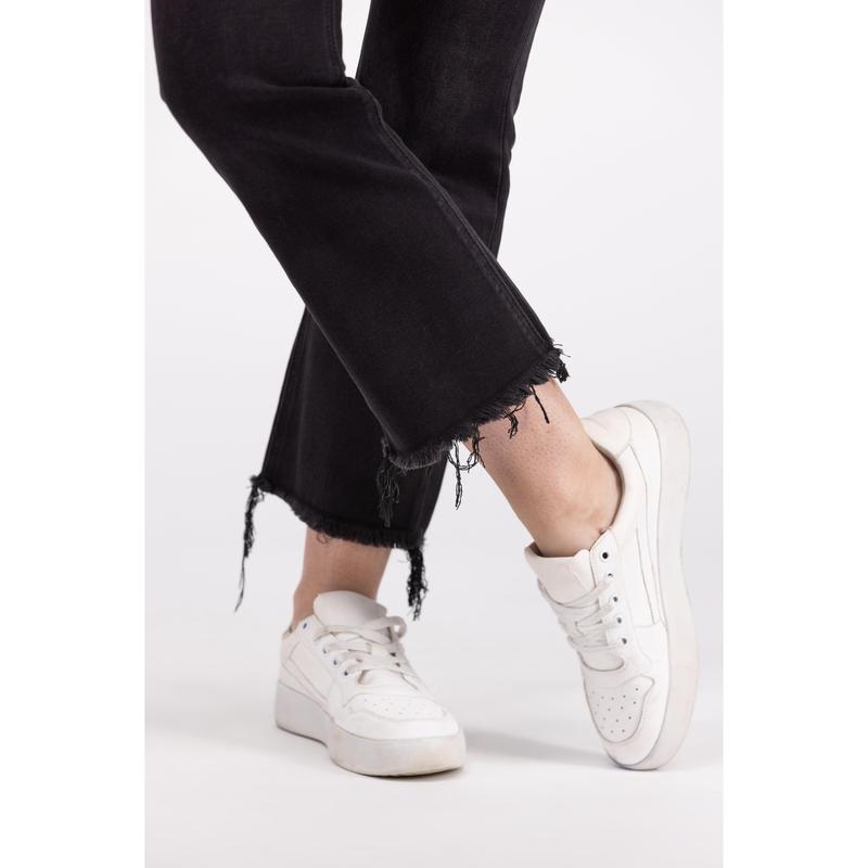 Fraying At The Edge from Lovervet: Mid-Rise Crop Flare Denim