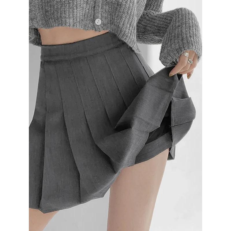 Sexy Women Pleated Skirts High Waist Summer Vintage Mini Skirts Korean Tennis Student White Designed Dance Skirt Womenswear Bottom Womenswear Bottom