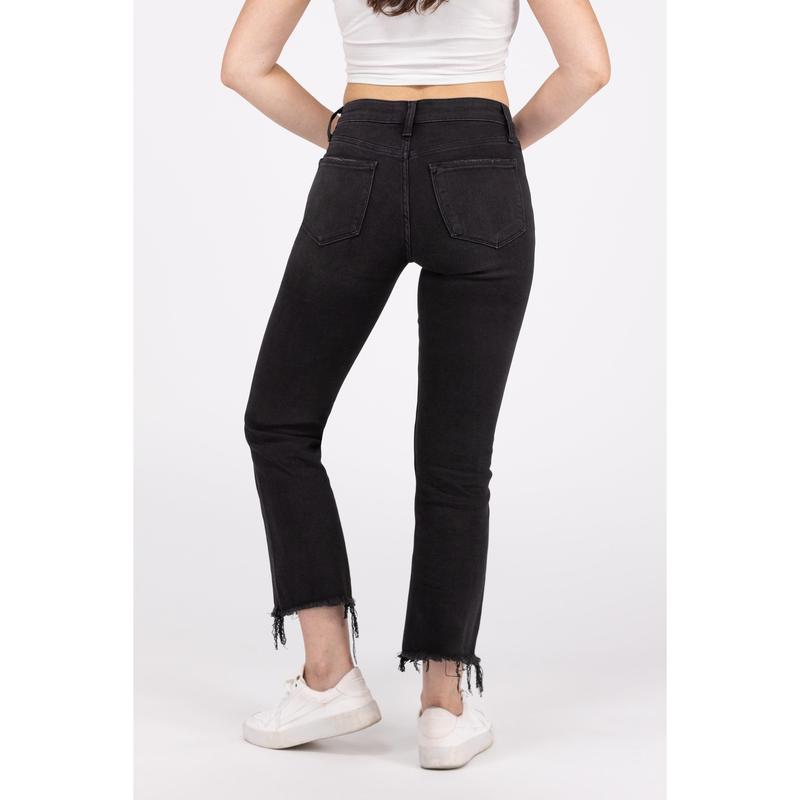 Fraying At The Edge from Lovervet: Mid-Rise Crop Flare Denim