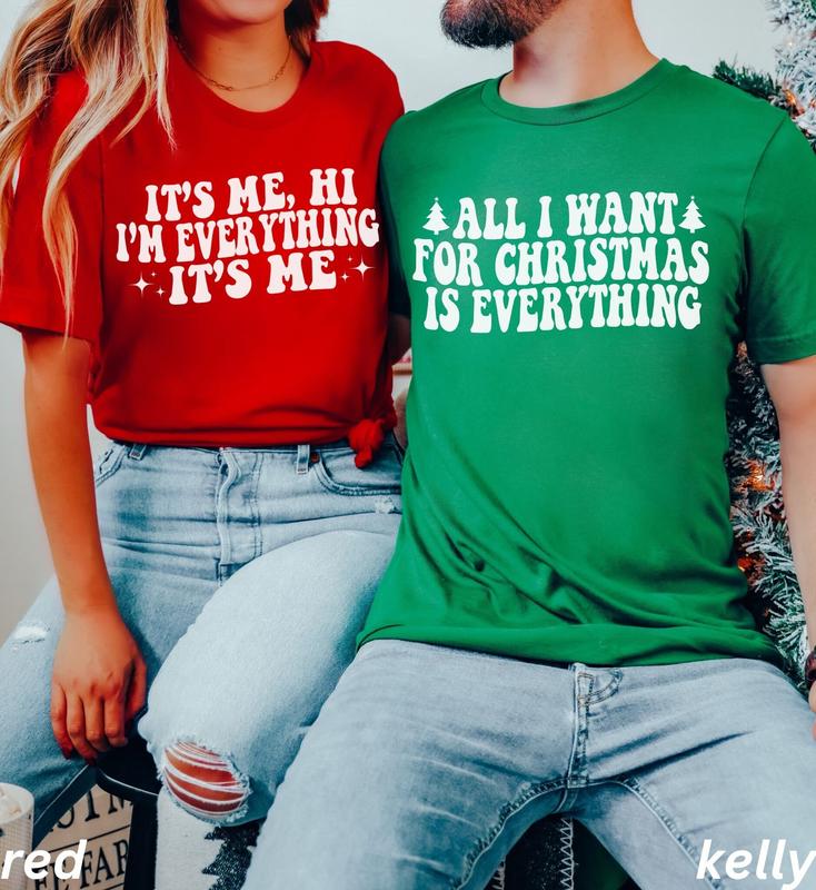 Couples Christmas Shirts, Funny Couples Christmas Outfit, Matching Couples Shirts, Matching Family Christmas Tees, Funny Couples Xmas Shirts