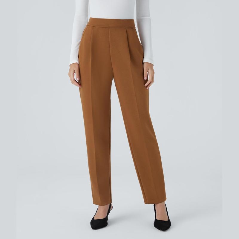 Halara High Waisted Plicated Side Pocket Tapered Work Pants