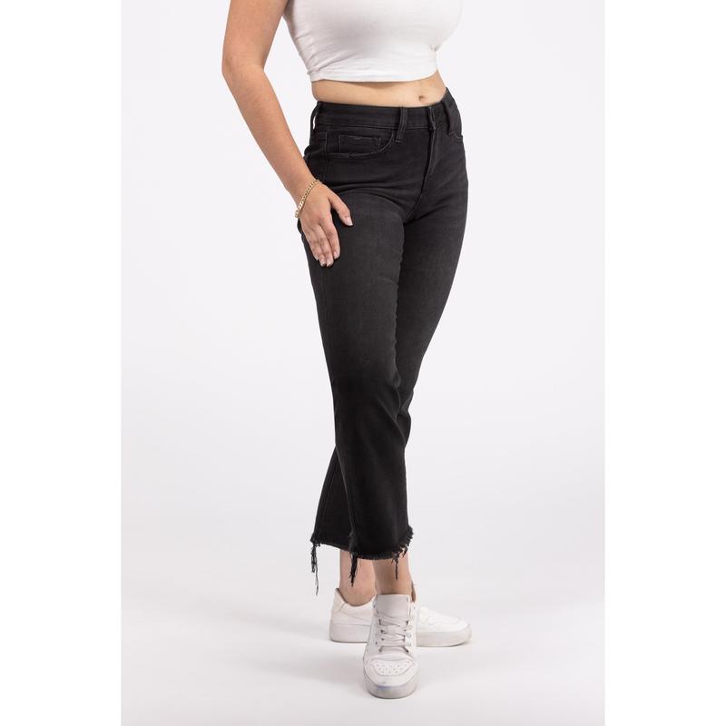 Fraying At The Edge from Lovervet: Mid-Rise Crop Flare Denim