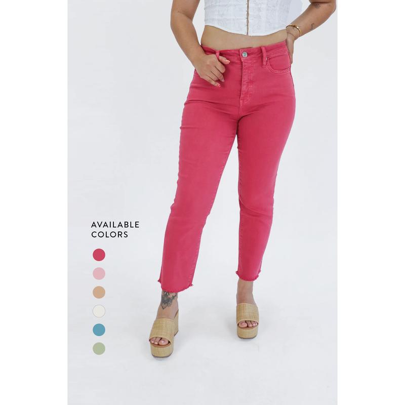 Tummy Control Ankle Crop Slim Straight by RFM