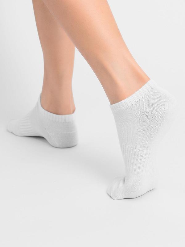 Women's 5 Pairs Plain White Ankle Socks, Summer 2024 Sweat-absorbing Anti-odor Basic Simple Crew Socks, Comfortable Breathable Low Cut Knit Socks, Multipack, Women's Socks & Hosiery