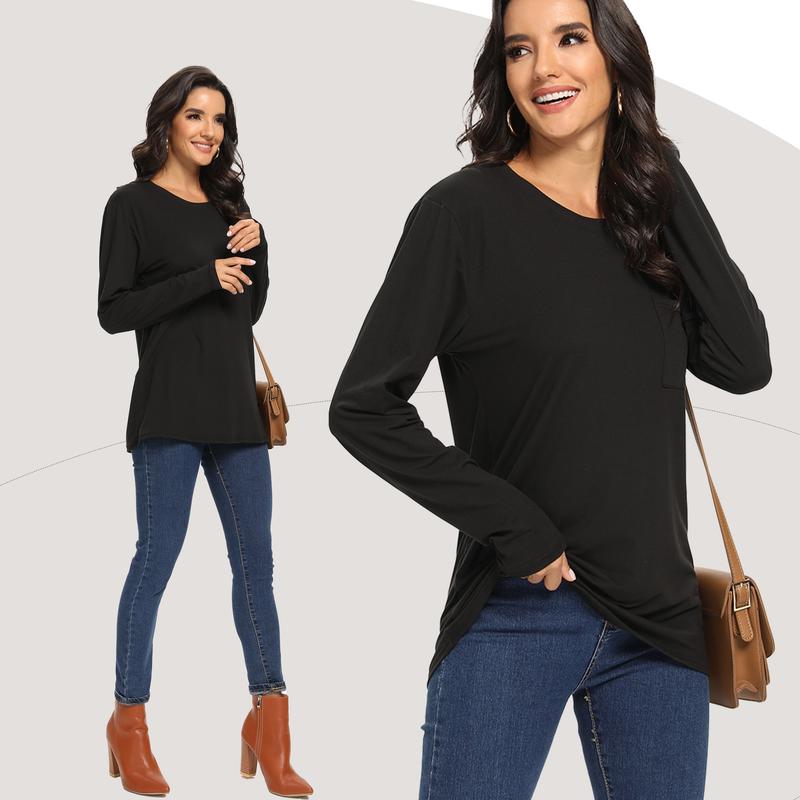 SHOWITTY Womens 3 Pack  Shirts - Plus Size V Neck Tops Basic Loose Fit Lightweight Casual Fall Fashion Clothes Womenswear Underwear Fabric Blouses