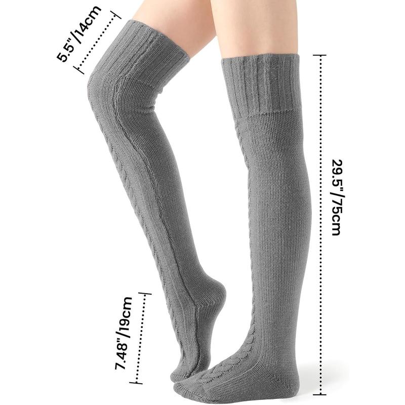 Thigh High Socks for Women, Winter Over  Socks, Fashion Knitted Thick Thigh Tigh Boot Stockings Leg Warmers