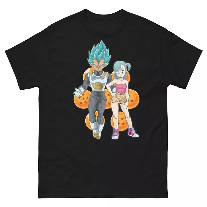 Dragon Ball Z Vegeta and Bulma Tee, DBZ Power Couple Anime Fan Shirt _ Unisex_1_1