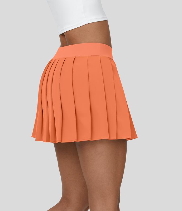 Breezeful™ High Waisted Pleated 2-in-1 Side Pocket Adjustable Buckle Mini Quick Dry Casual Skirt