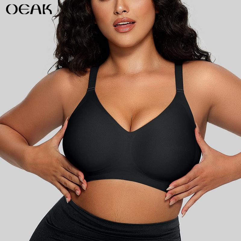 OEAK Women Seamless Bras No Underwire Push Up Bras Soft Wireless Comfort Adjustable Bras Full Coverage Everyday Bra