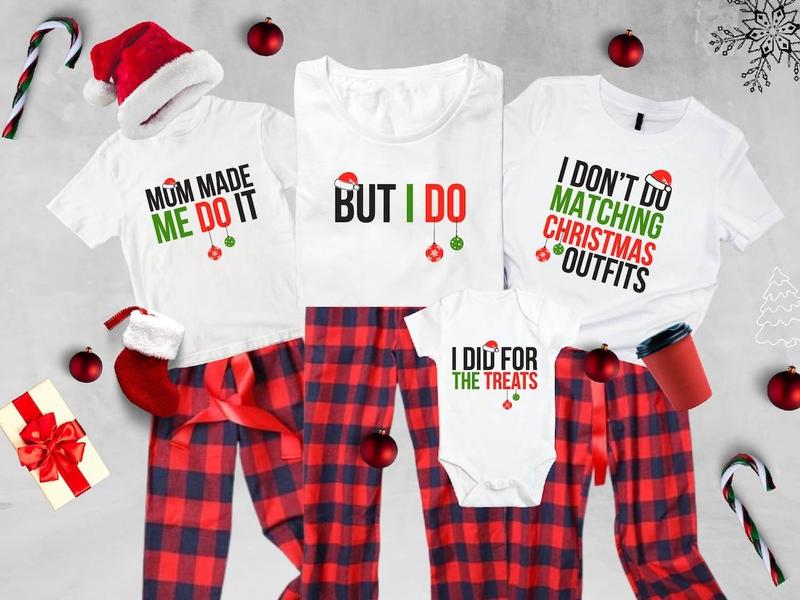 Christmas Family Matching Shirts, Family Men Funny shirt, I Don't Do Matching Christmas Outfits, But I Do Tee, Family Christmas Holiday Gift