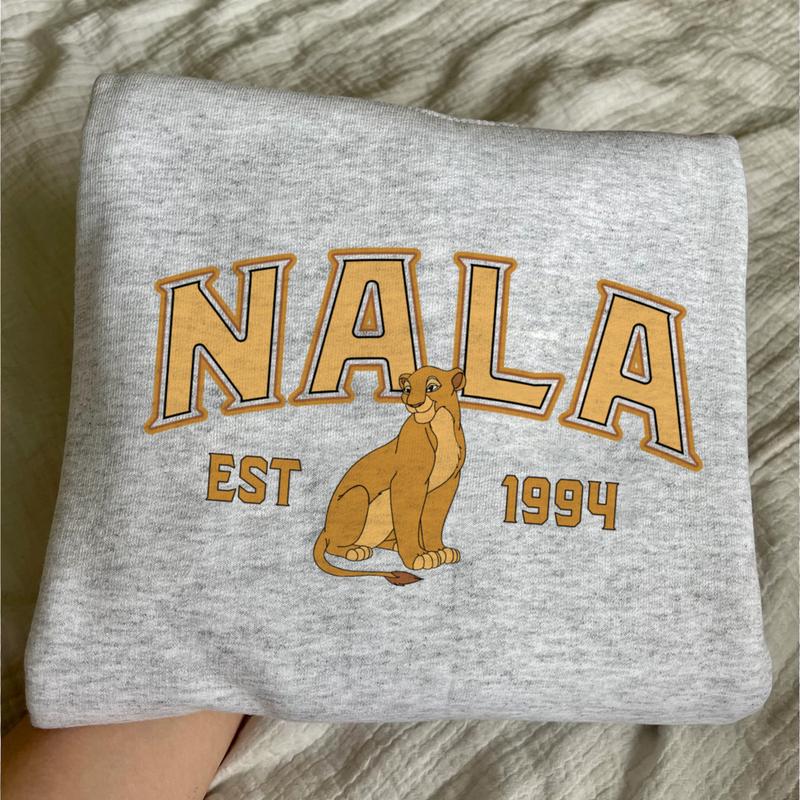 Simba and Nala Print Sweatshirts, Lion King Shirts, Trending Crewneck, Couple Shirt, Gift For Friends Shirt, Father's Day Shirts PNIS075-076