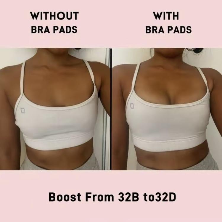 Double Side Sticky Inserts Push Up Bra, Adhesive Invisible Bra,No Show Backless Strapless Bras for Backless Dress Soft Womenswear