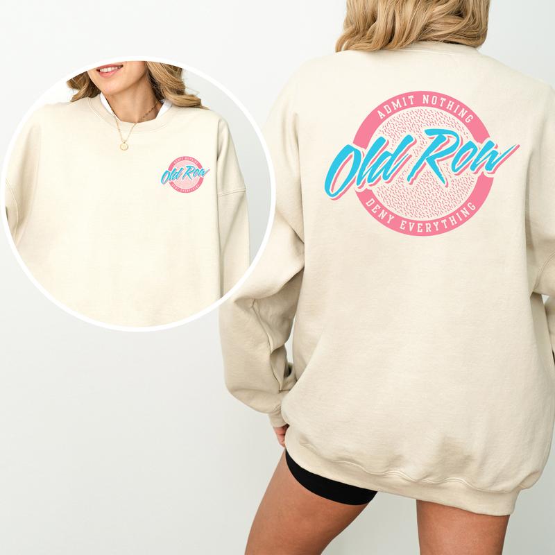 Vintage Old Row Rad Chicks 2-Side Sweatshirt, Vintage Sweatshirt, Comfort Clothing, Cotton Fabric Sweatshirt, Printed Women's Top, Casual Womenswear