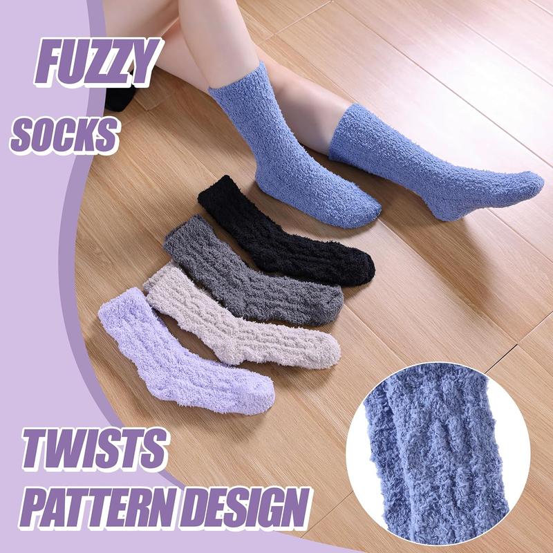 Womens Fuzzy Socks Cozy Fluffy Slipper Socks Soft Winter Warm Home Sleeping Christmas Socks