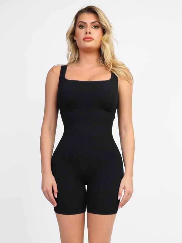 The Popilush Seamless Square Neck Shapewear Romper Celebrity Live