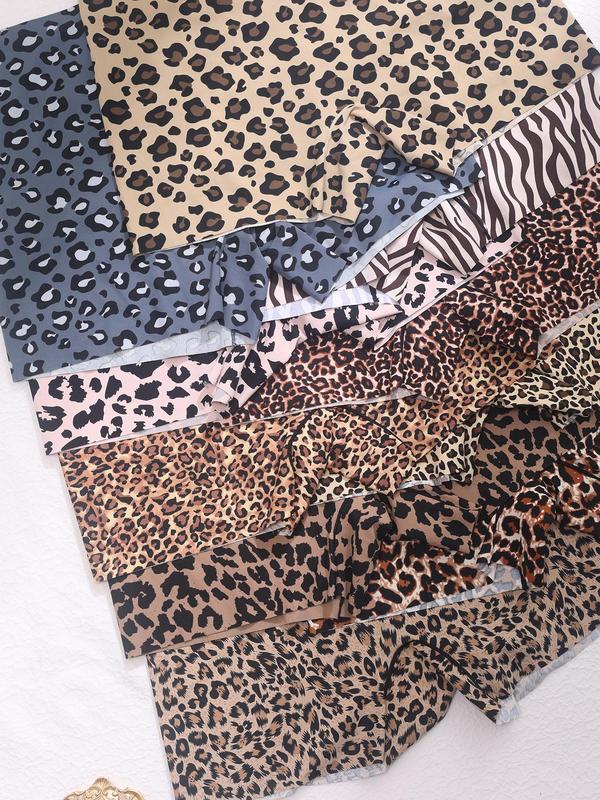 Women's Leopard Print Boyshorts, Soft Comfy Breathable Seamless Panty for Daily Wear, Underwear for All Seasons