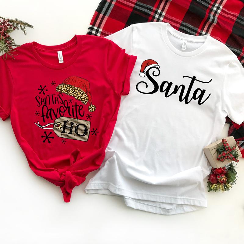 Santa's Favorite Ho Shirt, Santa Shirt, Couples Christmas Shirts, Matching Christmas Shirts, Bestseller, Funny Couples Shirt, Gift