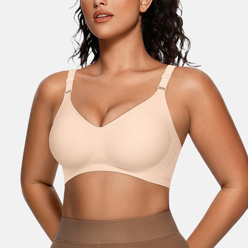 OEAK Seamless Women's Bra with Soft Support , Wireless and Full Coverage Available in Regular and Plus Sizes