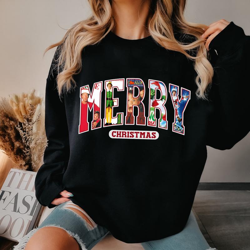 MERRY Christmas 90s Movies Shirt, Christmas Shirt For Movies Lovers