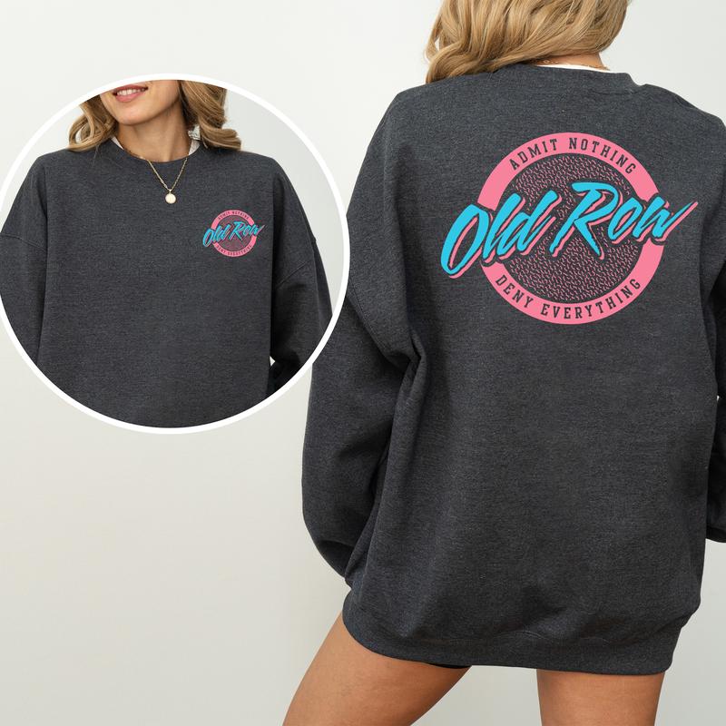 Vintage Old Row Rad Chicks 2-Side Sweatshirt, Vintage Sweatshirt, Comfort Clothing, Cotton Fabric Sweatshirt, Printed Women's Top, Casual Womenswear