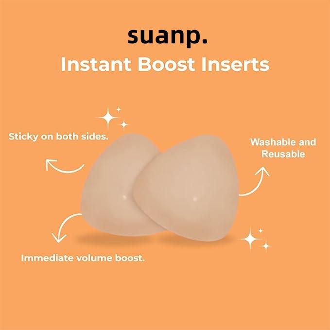 Snowy Sticky Push Up Inserts-instant Boost Double-Sided Adhesive Bra Cup for Women -Womenswear, SUANP,Clothing Push-Up Ultra Boost inserts for Women,sticky push up pads,adhesive bra,double sided sticky lift pads,push  up swim inserts,seamless,Bra Cup