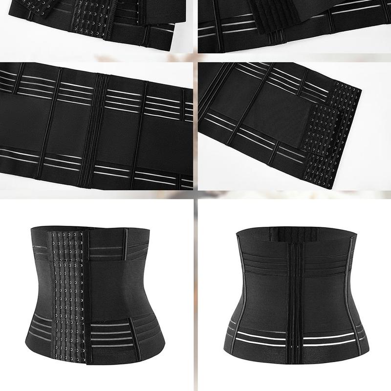 Steel Bones Waist Trainer, Double Belt Faja Body Shaper, Tummy Control Shapewear, Waist Cincher for Women, Waist Trainer for Women