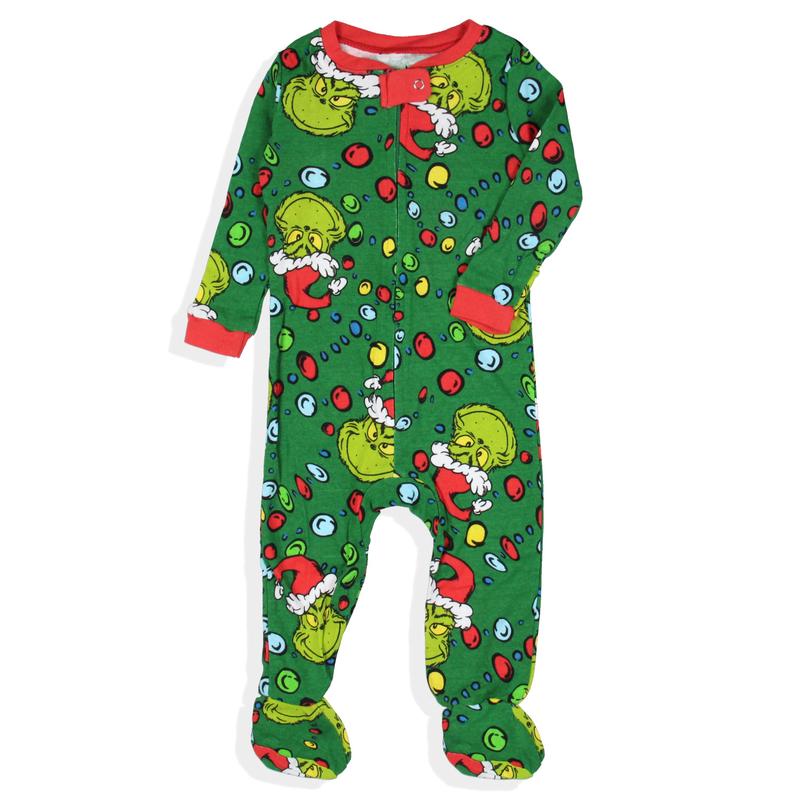 Dr. Seuss How GRINCH Stole Christmas Lights Matching Family Pajama Set