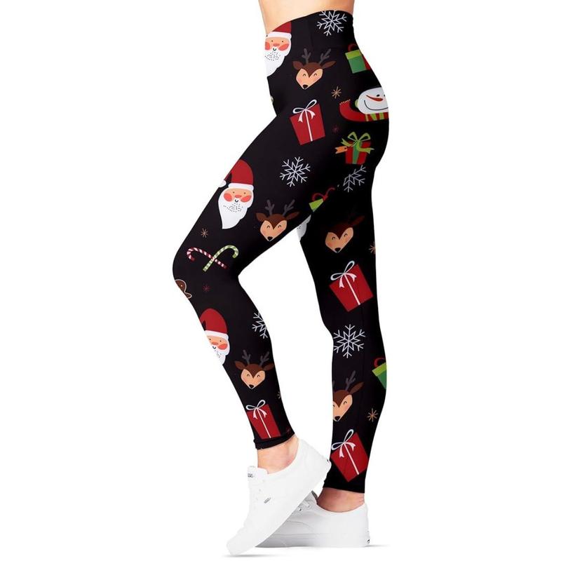 Christmas Leggings High Waisted Leggings for Women - Capri, Full Length, Fleece & with Pockets Women's Leggings Womenswear Bottom