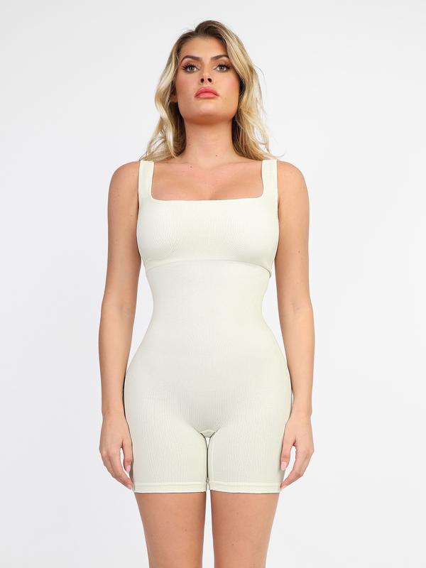 The Popilush Seamless Square Neck Shapewear Romper Celebrity Live