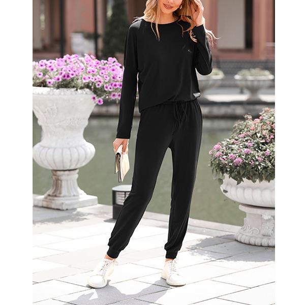 PrettyGarden Women's 2-Piece Outfit S-3XL Loungewear Sets Long Sleeve With Drawstring and Pockets Tracksuit loungewear