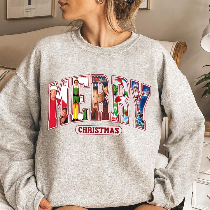 MERRY Christmas 90s Movies Shirt, Christmas Shirt For Movies Lovers