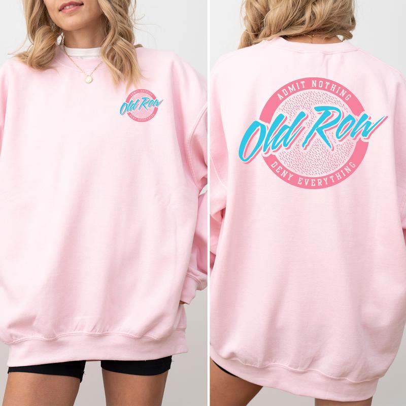 Vintage Old Row Rad Chicks 2-Side Sweatshirt, Vintage Sweatshirt, Comfort Clothing, Cotton Fabric Sweatshirt, Printed Women's Top, Casual Womenswear