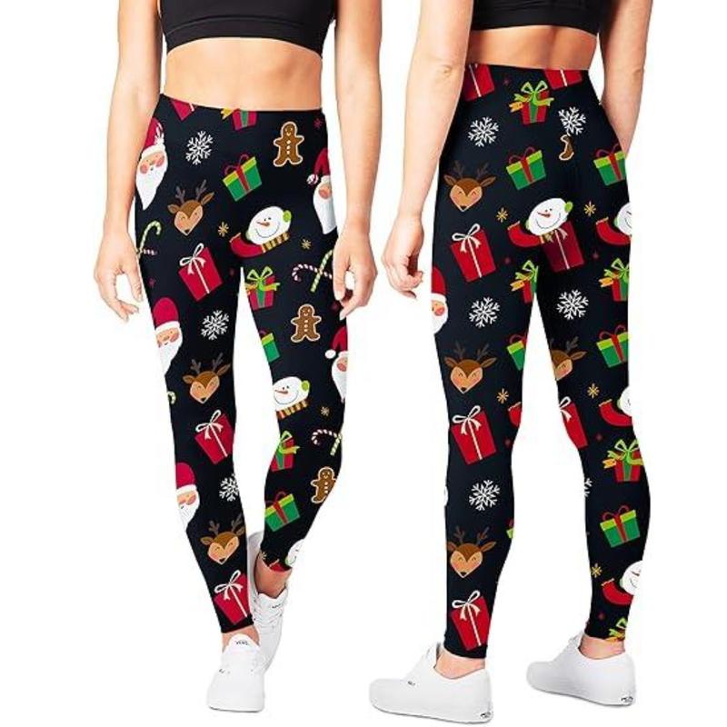 Christmas Leggings High Waisted Leggings for Women - Capri, Full Length, Fleece & with Pockets Women's Leggings Womenswear Bottom