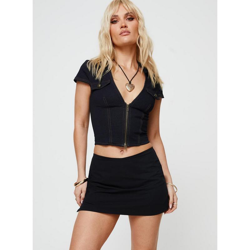 Gigi Skort Black Lower Impact