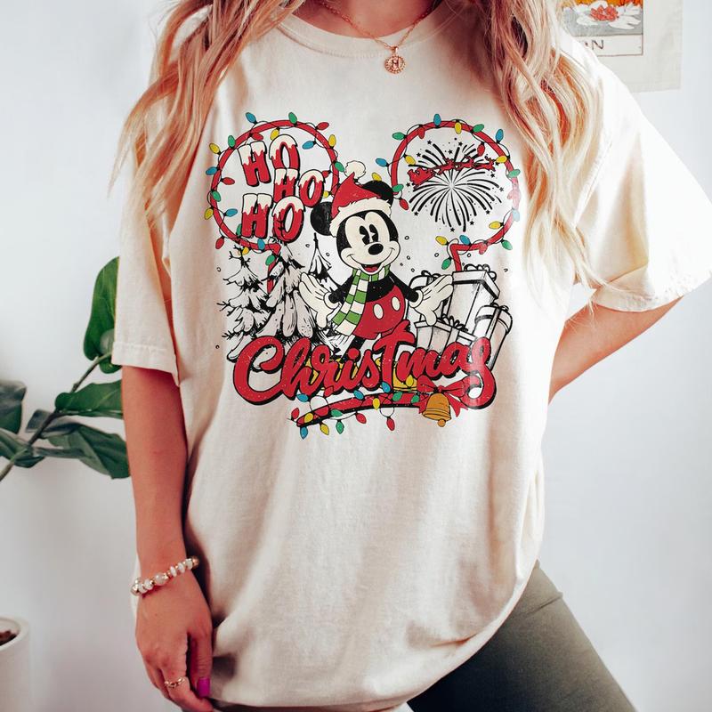 Retro Christmas All Characters Shirt, Christmas Shirt, Mickey and Friends Christmas Shirt, Christmas Family Matching Shirt