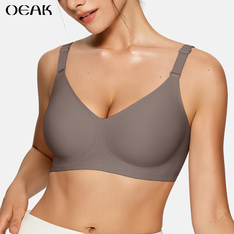 OEAK Seamless Women's Bra with Soft Support , Wireless and Full Coverage Available in Regular and Plus Sizes