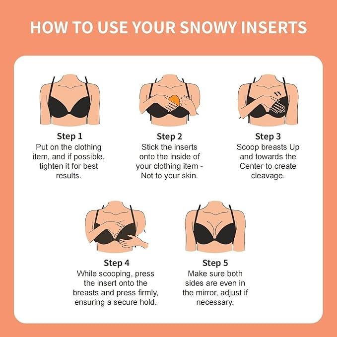 Snowy Sticky Push Up Inserts-instant Boost Double-Sided Adhesive Bra Cup for Women -Womenswear, SUANP,Clothing Push-Up Ultra Boost inserts for Women,sticky push up pads,adhesive bra,double sided sticky lift pads,push  up swim inserts,seamless,Bra Cup