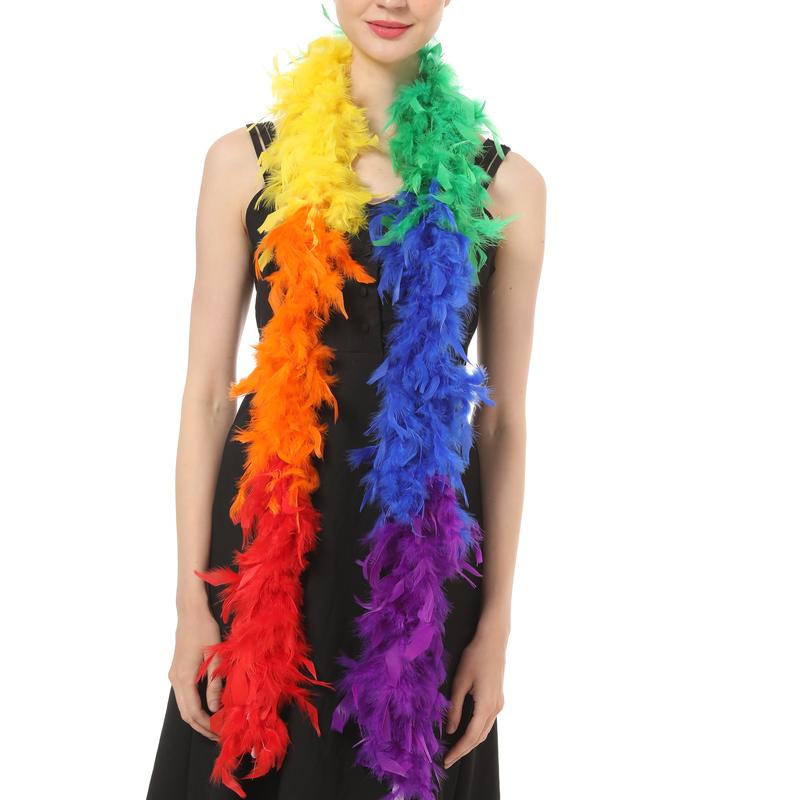 40 Gram Chandelle Feather Boa, 2 Yard Long-Great for Party, Wedding,  Halloween Costume Decoration