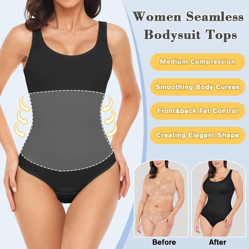 Bodysuit for Women - Tummy Control Seamless Tops  Butt Lifting Shapewear Bodysuits