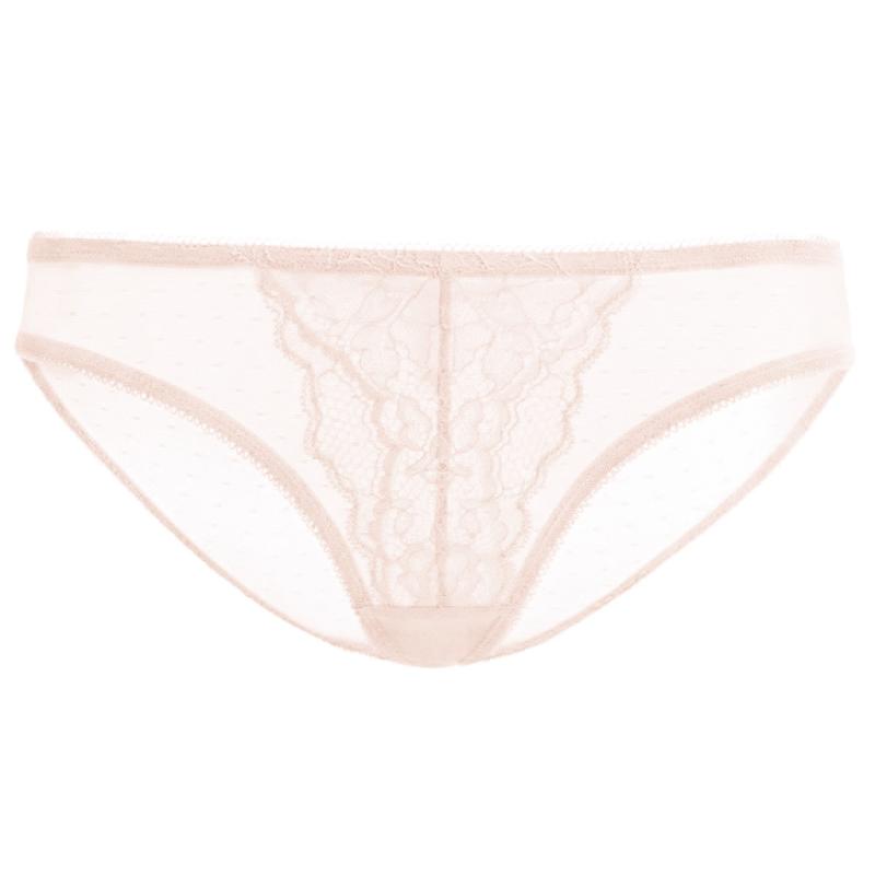 Live Exclusive HSIA Enchante Floral Lace Sheer Mesh Back Mid-Rise Brief Matching Panty Underwear