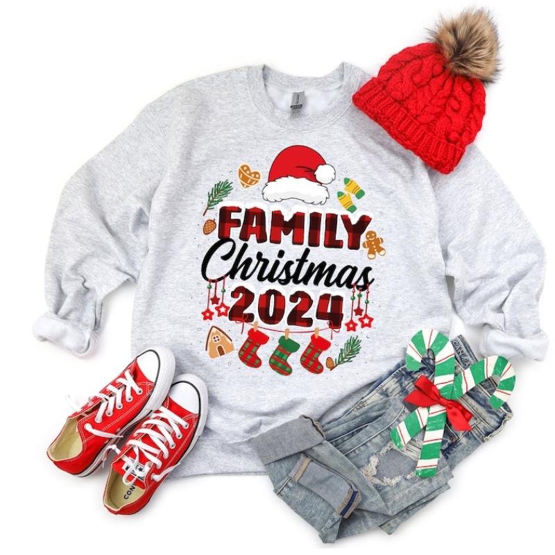 Custom Family Christmas 2024 Shirt, Funny Family Christmas Tshirt, 2024 Tee,Family Christmas Santa Tee,Custom Family  Matching