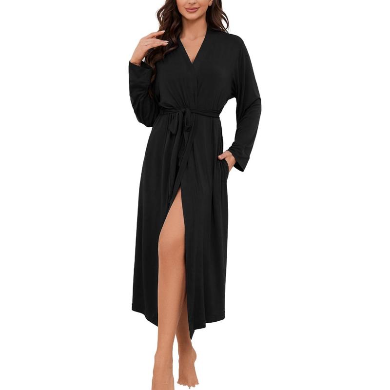 Robes Women Knit Kimono Bathrobe Lightweight Sleepwear Loungwear